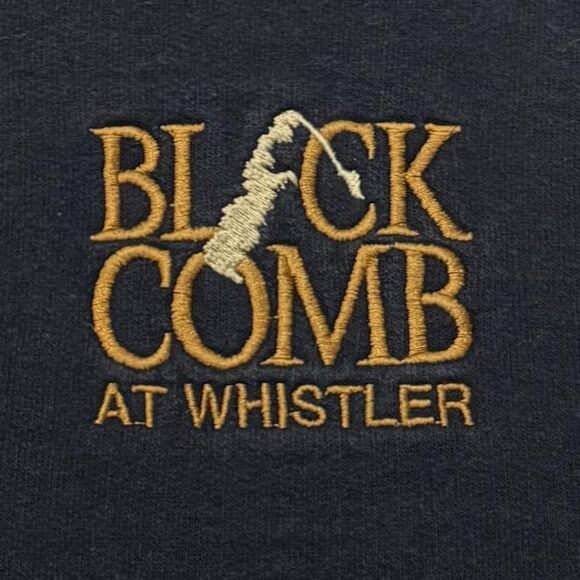 Vintage Blackcomb Whistler Sweatshirt Mens Large Navy Blue Crewneck Ski 90s - Picture 3 of 10